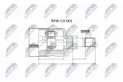 Gelenksatz, Antriebswelle Vorderachse links NTY NPW-CH-001
