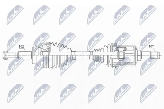 Antriebswelle Vorderachse Vorderachse links NTY NPW-CH-032 Bild Antriebswelle Vorderachse Vorderachse links NTY NPW-CH-032