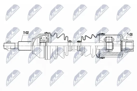 Antriebswelle Vorderachse rechts NTY NPW-CH-036 Bild Antriebswelle Vorderachse rechts NTY NPW-CH-036