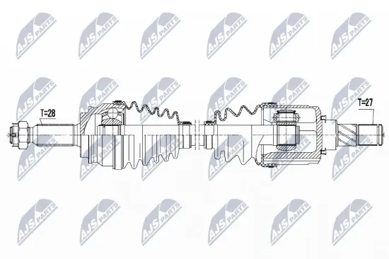 Antriebswelle Vorderachse links NTY NPW-CH-046 Bild Antriebswelle Vorderachse links NTY NPW-CH-046