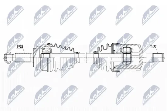 Antriebswelle Vorderachse links NTY NPW-CH-052 Bild Antriebswelle Vorderachse links NTY NPW-CH-052