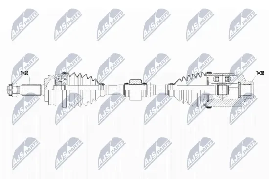 Antriebswelle Vorderachse rechts NTY NPW-CH-058 Bild Antriebswelle Vorderachse rechts NTY NPW-CH-058