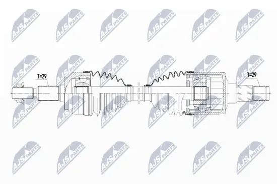 Antriebswelle Vorderachse links NTY NPW-CH-068 Bild Antriebswelle Vorderachse links NTY NPW-CH-068