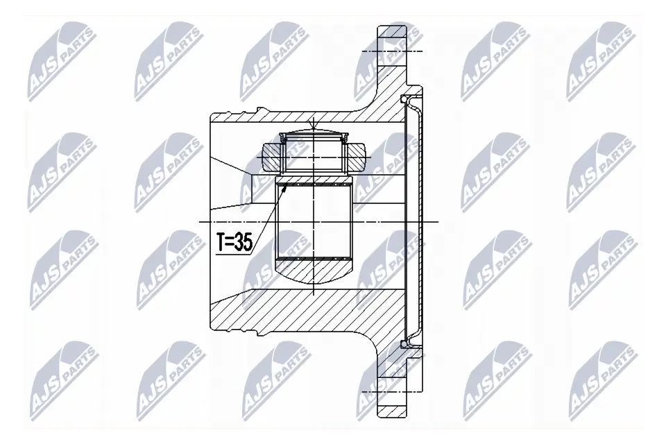 Gelenksatz, Antriebswelle Vorderachse Vorderachse links Vorderachse rechts NTY NPW-CH-073
