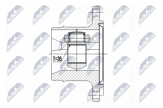 Gelenksatz, Antriebswelle Vorderachse Vorderachse links Vorderachse rechts NTY NPW-CH-073 Bild Gelenksatz, Antriebswelle Vorderachse Vorderachse links Vorderachse rechts NTY NPW-CH-073