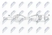 Antriebswelle Vorderachse rechts NTY NPW-CH-076