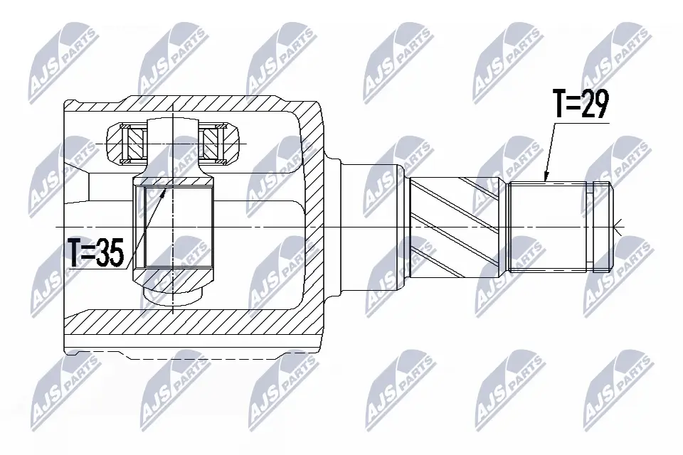 Gelenksatz, Antriebswelle Hinterachse Hinterachse links Hinterachse rechts NTY NPW-CH-079