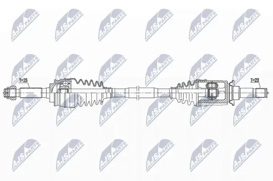 Antriebswelle Hinterachse links NTY NPW-CH-092 Bild Antriebswelle Hinterachse links NTY NPW-CH-092