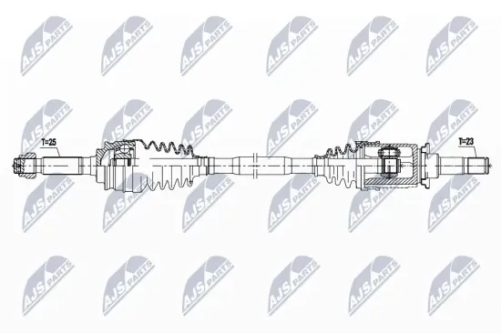 Antriebswelle Hinterachse rechts NTY NPW-CH-094 Bild Antriebswelle Hinterachse rechts NTY NPW-CH-094