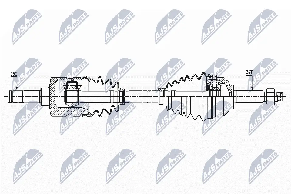 Gelenksatz, Antriebswelle Vorderachse links NTY NPW-FR-095