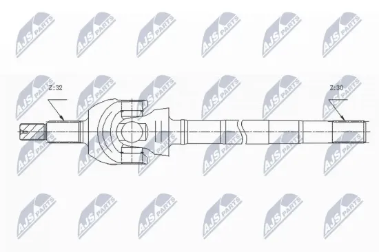Antriebswelle Vorderachse links NTY NPW-CH-124 Bild Antriebswelle Vorderachse links NTY NPW-CH-124