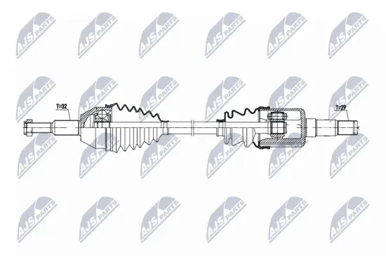Antriebswelle Vorderachse links NTY NPW-CH-159 Bild Antriebswelle Vorderachse links NTY NPW-CH-159