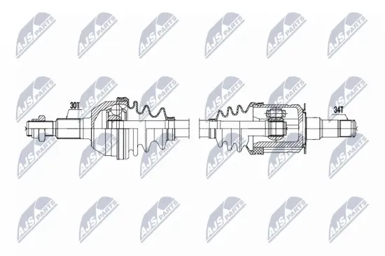 Antriebswelle Vorderachse rechts NTY NPW-CH-161 Bild Antriebswelle Vorderachse rechts NTY NPW-CH-161