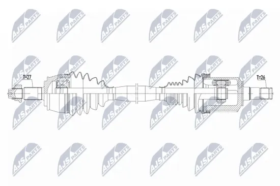 Antriebswelle Vorderachse links NTY NPW-CH-175 Bild Antriebswelle Vorderachse links NTY NPW-CH-175