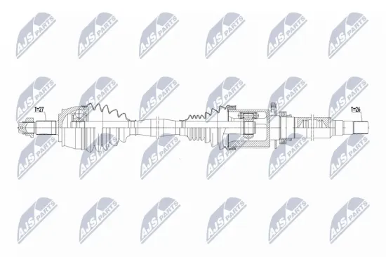 Antriebswelle Hinterachse links Hinterachse rechts NTY NPW-AU-081 Bild Antriebswelle Hinterachse links Hinterachse rechts NTY NPW-AU-081
