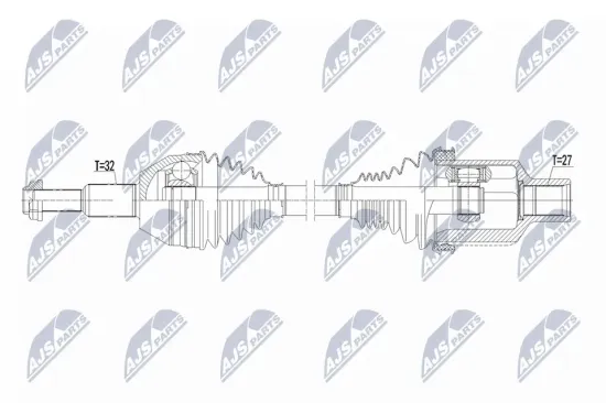 Antriebswelle Vorderachse rechts NTY NPW-CH-177 Bild Antriebswelle Vorderachse rechts NTY NPW-CH-177