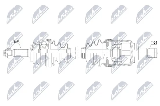 Antriebswelle Vorderachse links NTY NPW-CH-180 Bild Antriebswelle Vorderachse links NTY NPW-CH-180