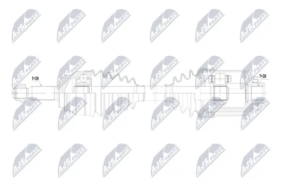 Antriebswelle Vorderachse Vorderachse rechts NTY NPW-CH-185 Bild Antriebswelle Vorderachse Vorderachse rechts NTY NPW-CH-185