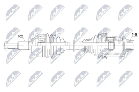 Antriebswelle Vorderachse rechts NTY NPW-CH-186 Bild Antriebswelle Vorderachse rechts NTY NPW-CH-186