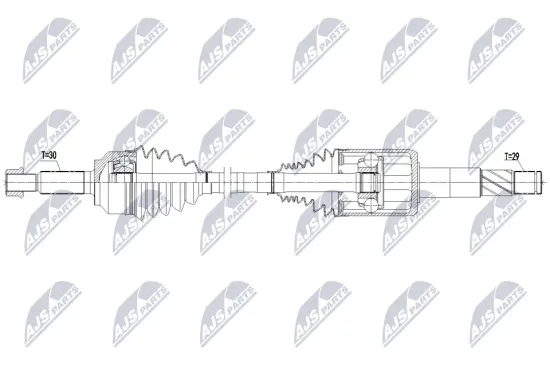 Antriebswelle Vorderachse rechts NTY NPW-CH-193 Bild Antriebswelle Vorderachse rechts NTY NPW-CH-193