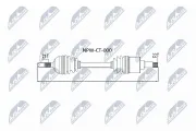 Antriebswelle Vorderachse links Vorderachse NTY NPW-CT-000