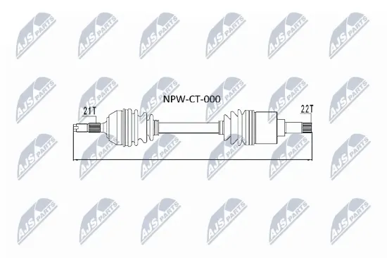 Antriebswelle Vorderachse links Vorderachse NTY NPW-CT-000 Bild Antriebswelle Vorderachse links Vorderachse NTY NPW-CT-000