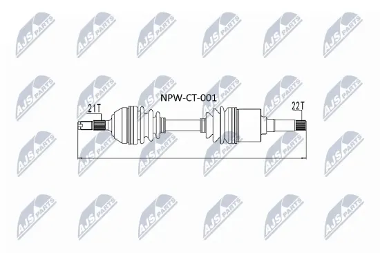 Antriebswelle Vorderachse NTY NPW-CT-001 Bild Antriebswelle Vorderachse NTY NPW-CT-001