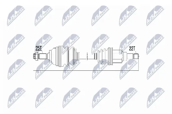 Antriebswelle Vorderachse links Vorderachse NTY NPW-CT-018 Bild Antriebswelle Vorderachse links Vorderachse NTY NPW-CT-018