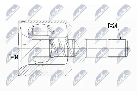 Gelenksatz, Antriebswelle getriebeseitig NTY NPW-CT-056 Bild Gelenksatz, Antriebswelle getriebeseitig NTY NPW-CT-056