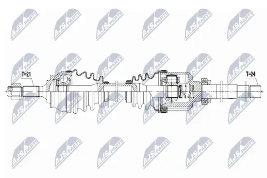 Antriebswelle Vorderachse rechts NTY NPW-CT-057 Bild Antriebswelle Vorderachse rechts NTY NPW-CT-057