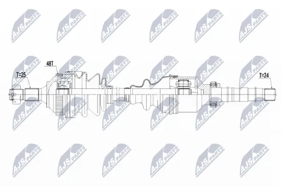 Antriebswelle Vorderachse rechts NTY NPW-CT-059 Bild Antriebswelle Vorderachse rechts NTY NPW-CT-059