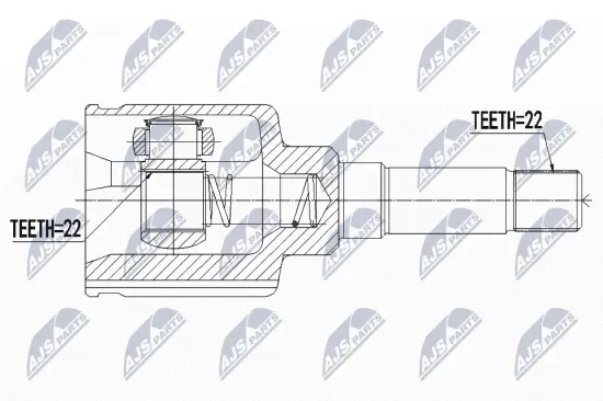 Gelenksatz, Antriebswelle Vorderachse rechts NTY NPW-CT-072 Bild Gelenksatz, Antriebswelle Vorderachse rechts NTY NPW-CT-072