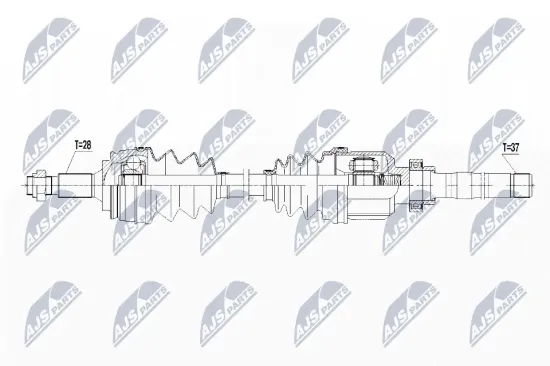 Antriebswelle Vorderachse rechts NTY NPW-CT-073 Bild Antriebswelle Vorderachse rechts NTY NPW-CT-073