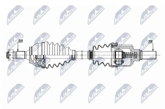 Antriebswelle Vorderachse links NTY NPW-CT-077 Bild Antriebswelle Vorderachse links NTY NPW-CT-077