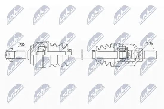Antriebswelle Vorderachse links NTY NPW-CT-087 Bild Antriebswelle Vorderachse links NTY NPW-CT-087