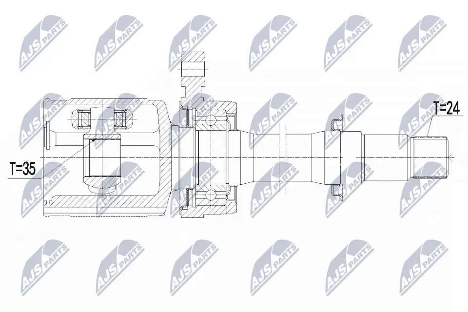 Gelenksatz, Antriebswelle rechts NTY NPW-CT-126