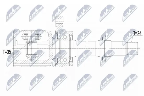 Gelenksatz, Antriebswelle rechts NTY NPW-CT-126 Bild Gelenksatz, Antriebswelle rechts NTY NPW-CT-126