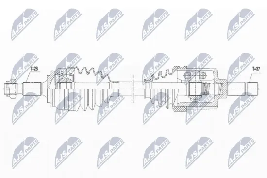 Antriebswelle Vorderachse links NTY NPW-CT-131 Bild Antriebswelle Vorderachse links NTY NPW-CT-131