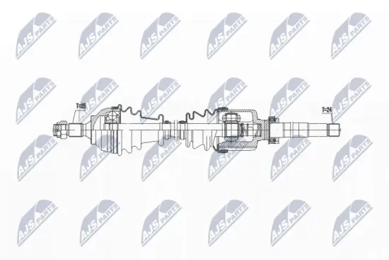 Antriebswelle Vorderachse rechts NTY NPW-CT-140 Bild Antriebswelle Vorderachse rechts NTY NPW-CT-140