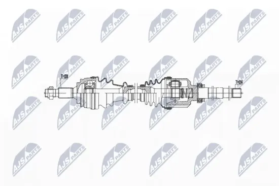 Antriebswelle Vorderachse rechts NTY NPW-CT-143 Bild Antriebswelle Vorderachse rechts NTY NPW-CT-143