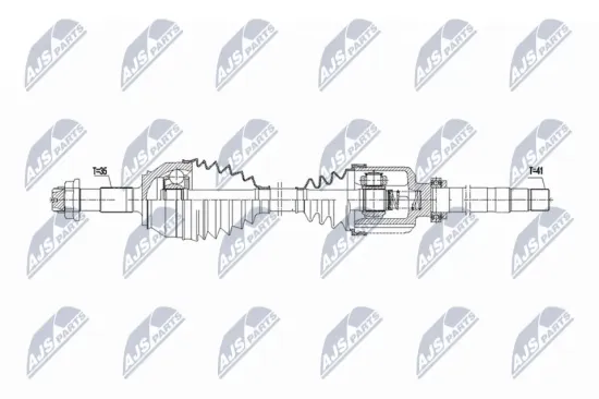 Antriebswelle Vorderachse rechts NTY NPW-CT-164 Bild Antriebswelle Vorderachse rechts NTY NPW-CT-164