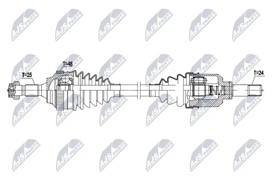 Antriebswelle Vorderachse links NTY NPW-CT-165 Bild Antriebswelle Vorderachse links NTY NPW-CT-165