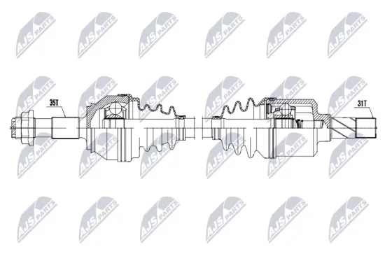 Antriebswelle Vorderachse links NTY NPW-CT-168 Bild Antriebswelle Vorderachse links NTY NPW-CT-168
