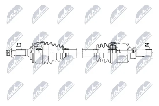 Antriebswelle Vorderachse links NTY NPW-CT-169 Bild Antriebswelle Vorderachse links NTY NPW-CT-169