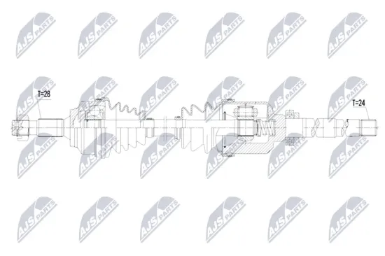Antriebswelle Vorderachse rechts NTY NPW-CT-172 Bild Antriebswelle Vorderachse rechts NTY NPW-CT-172