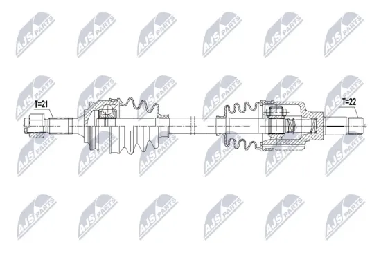 Antriebswelle Vorderachse links NTY NPW-CT-176 Bild Antriebswelle Vorderachse links NTY NPW-CT-176