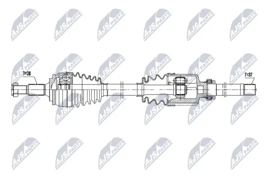 Antriebswelle Vorderachse rechts NTY NPW-CT-179 Bild Antriebswelle Vorderachse rechts NTY NPW-CT-179