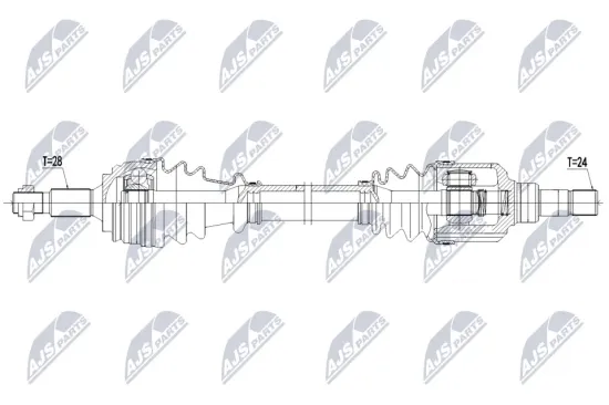 Antriebswelle Vorderachse rechts NTY NPW-CT-198 Bild Antriebswelle Vorderachse rechts NTY NPW-CT-198
