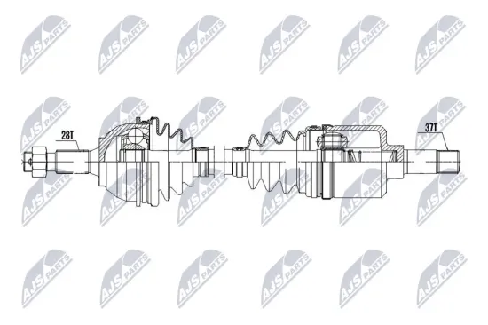 Antriebswelle Vorderachse links NTY NPW-CT-199 Bild Antriebswelle Vorderachse links NTY NPW-CT-199