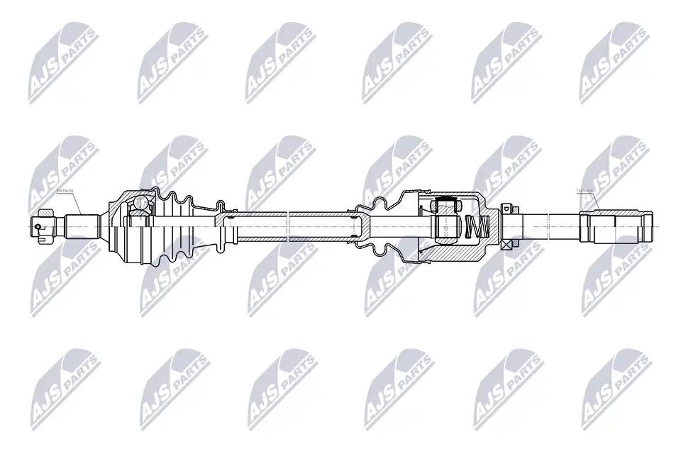 Antriebswelle Vorderachse rechts NTY NPW-CT-200